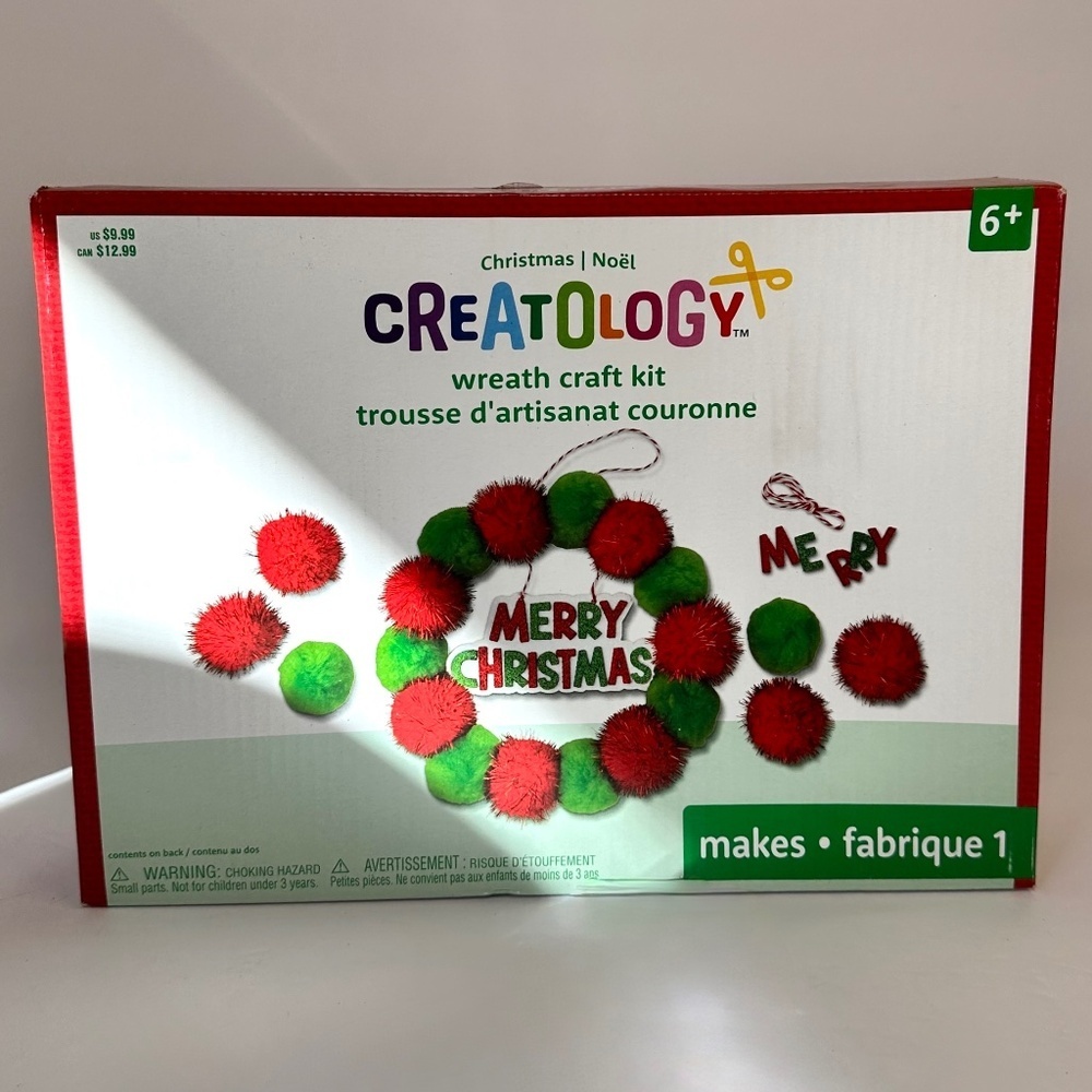 Creatology Christmas Wreath Craft Kit | Kids Holiday Activity | NIB